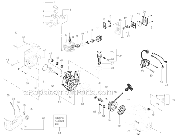 Page A Diagram and Parts List for FEATHERLITEEXTREMEFX25LE Type 2 Weed Eater Trimmer